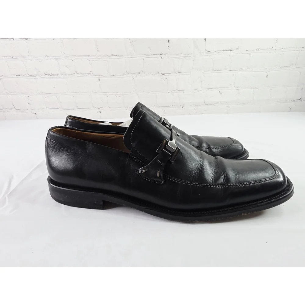 Hugo Boss Varmio Black Leather Loafers Men’s Dress Shoes Size 8